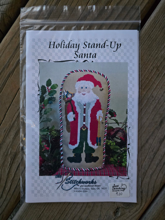 The Stitchworks - Holiday Stand-Up Santa - Cross Stitch Pattern