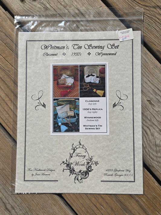 Fancy Work - Whitman's Tin Sewing Set - Cross Stitch Pattern