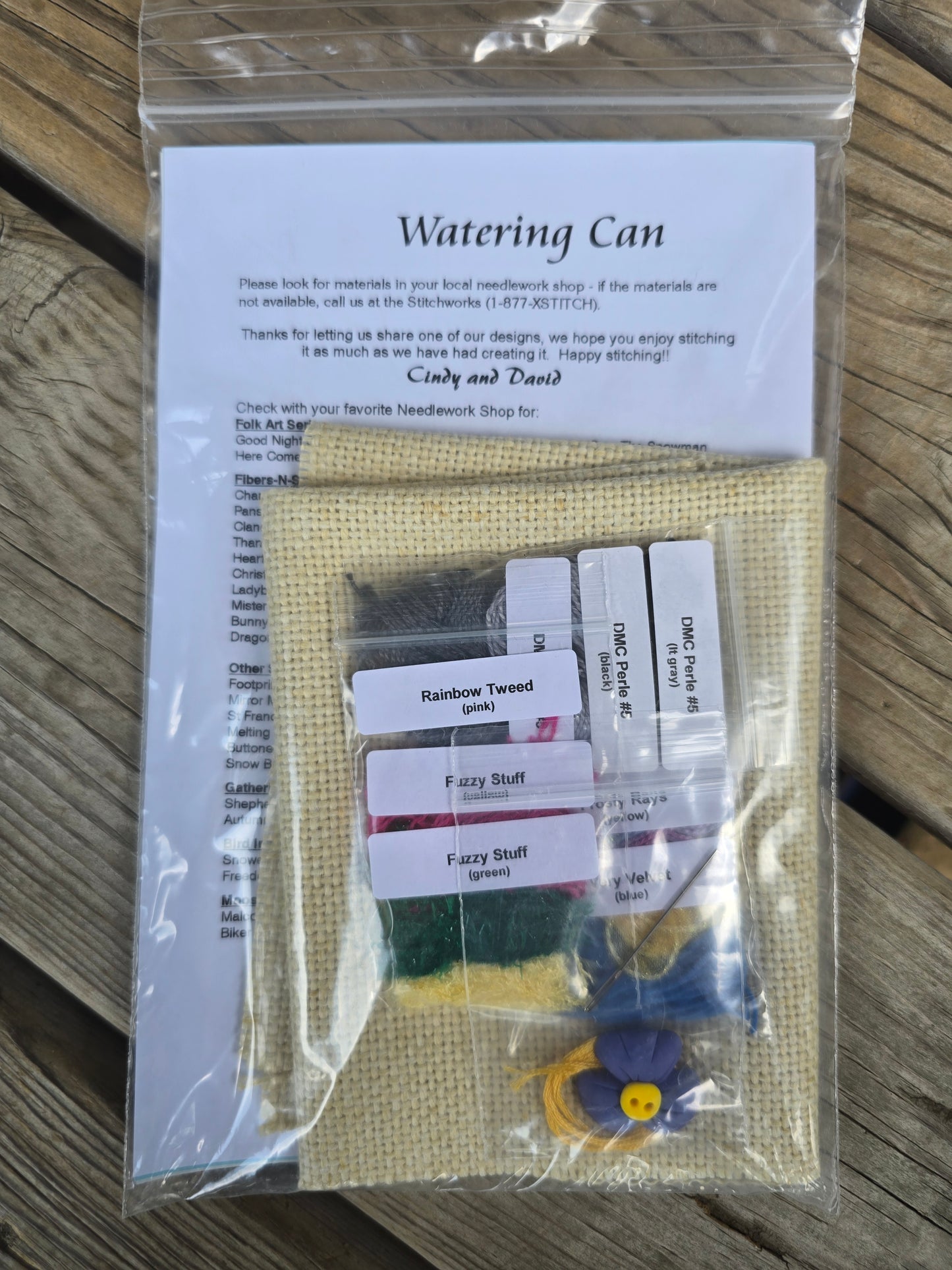 The Stitchworks - Fibers-n-Stuff - Watering Can Kit