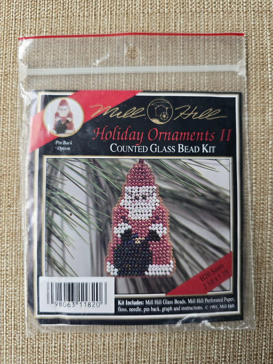 Mill Hill - Holiday Ornaments II - Counted Glass Bead Kit - H20 Santa
