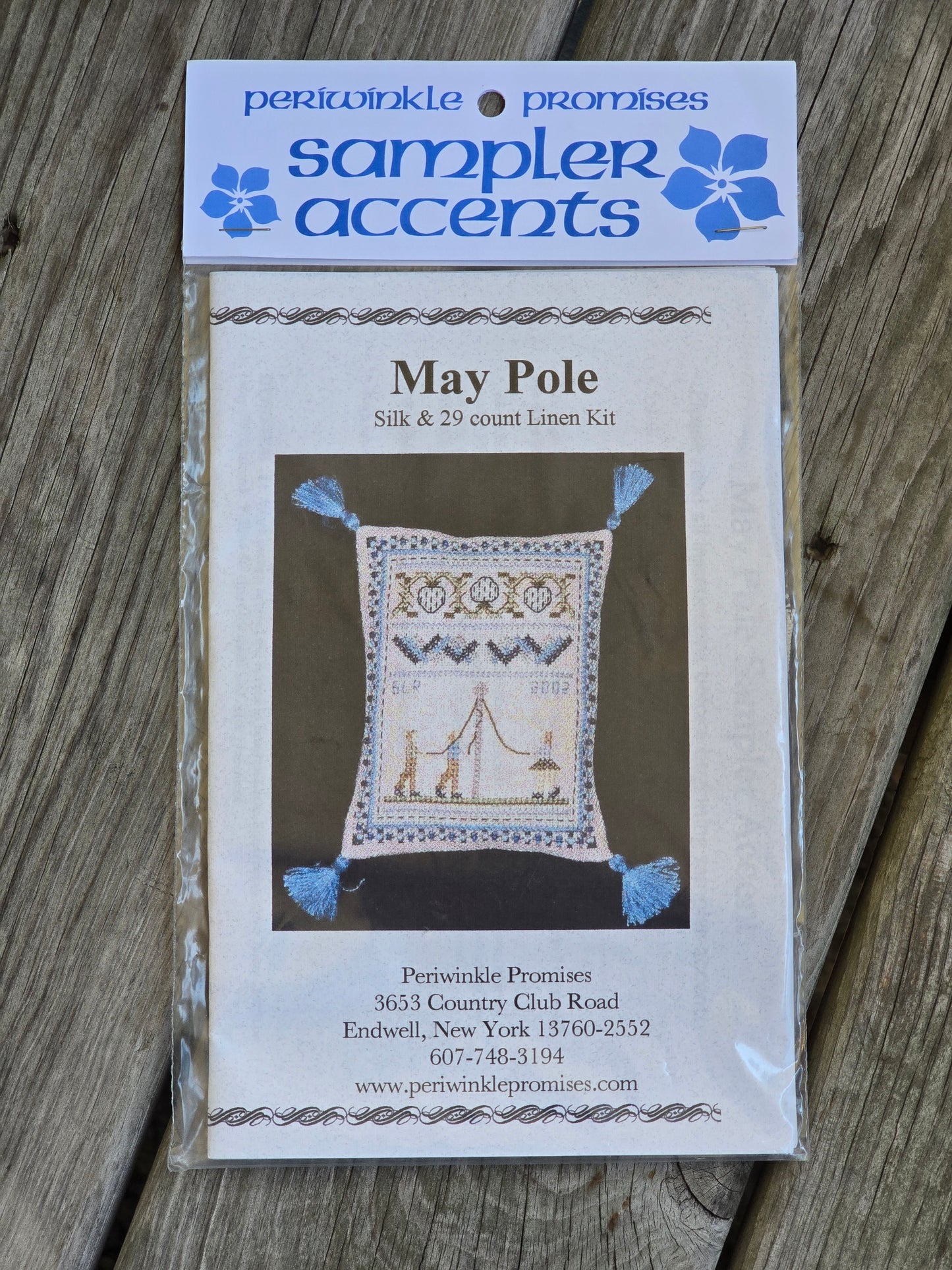 Periwinkle Promises - May Pole - Sampler Accents - Cross Stitch Kit