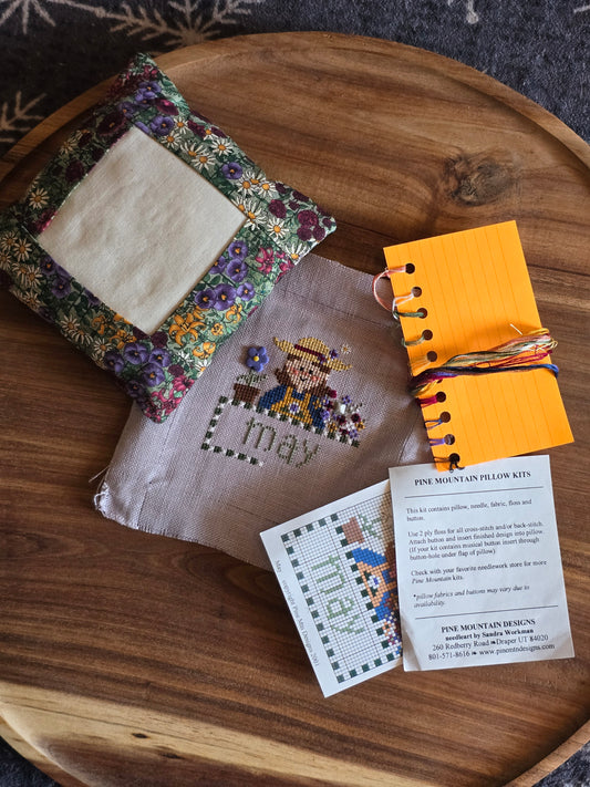 Pine Mountain Designs - May Pillow - Cross Stitch Kit