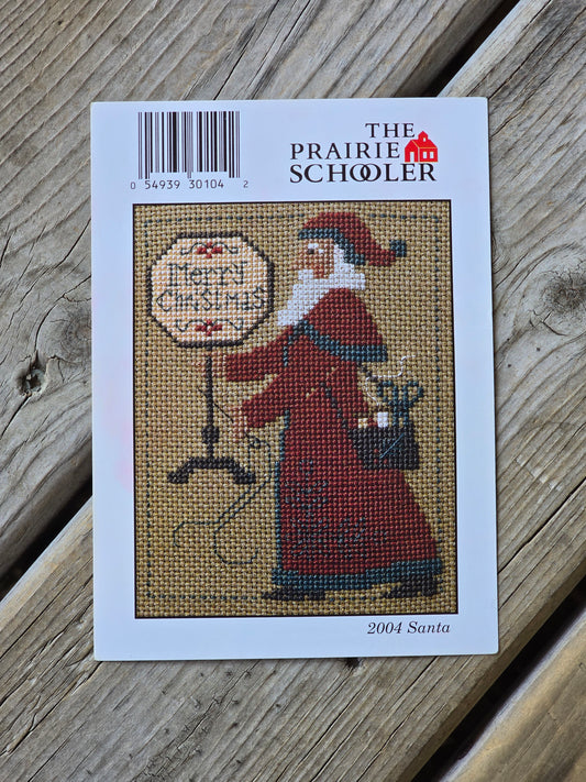 The Prairie Schooler - 2004 Santa - Cross Stitch Pattern