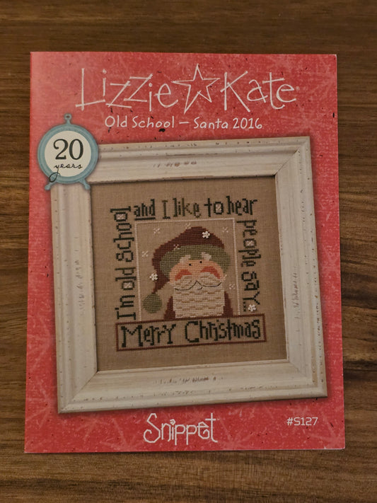 Lizzie Kate - Snippet - Old School Santa 2016 - S127 - Cross Stitch Pattern