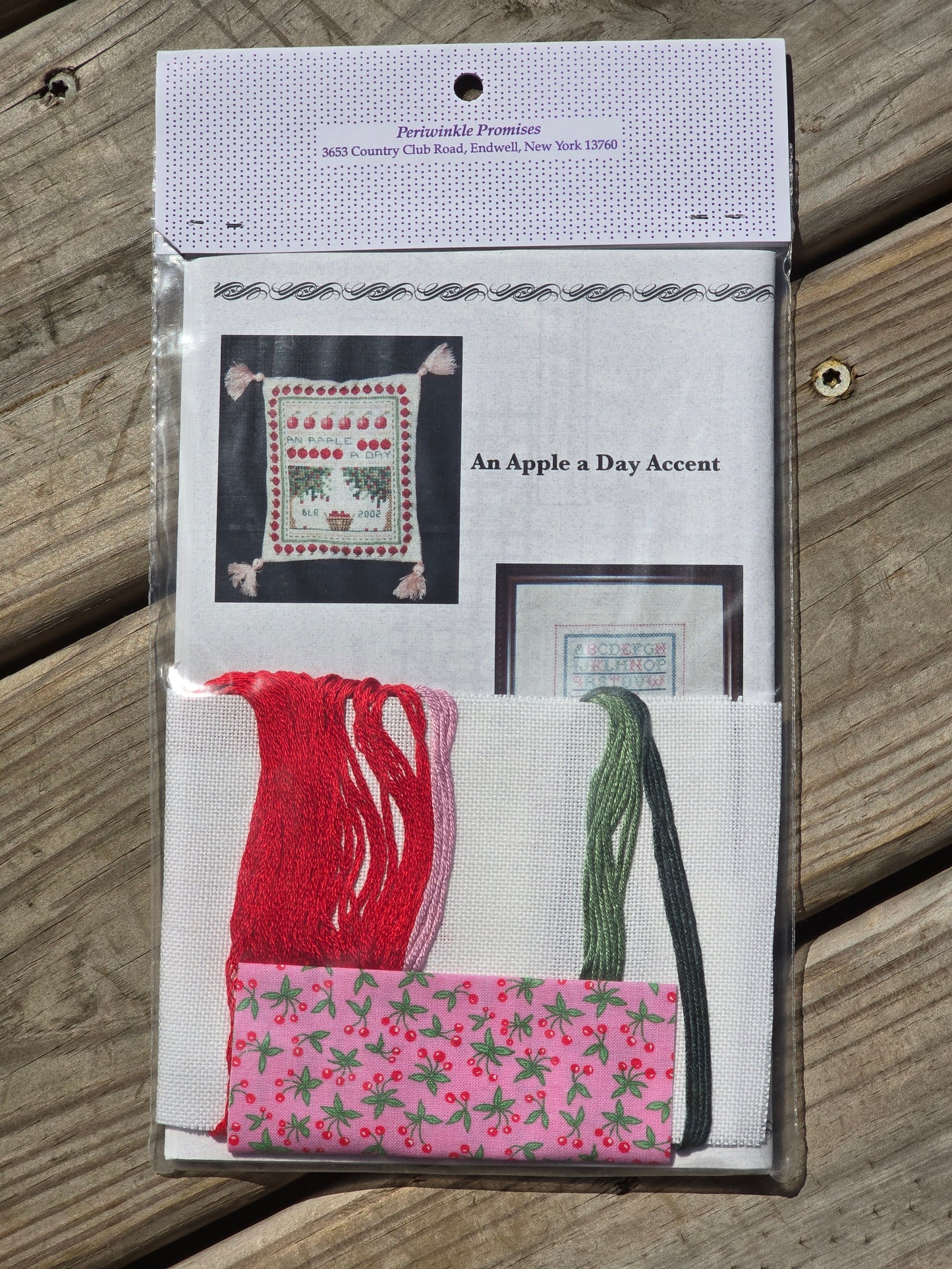 Periwinkle Promises - Cherry Sheath & Fob - Petite Periwinkles - Cross Stitch Kit