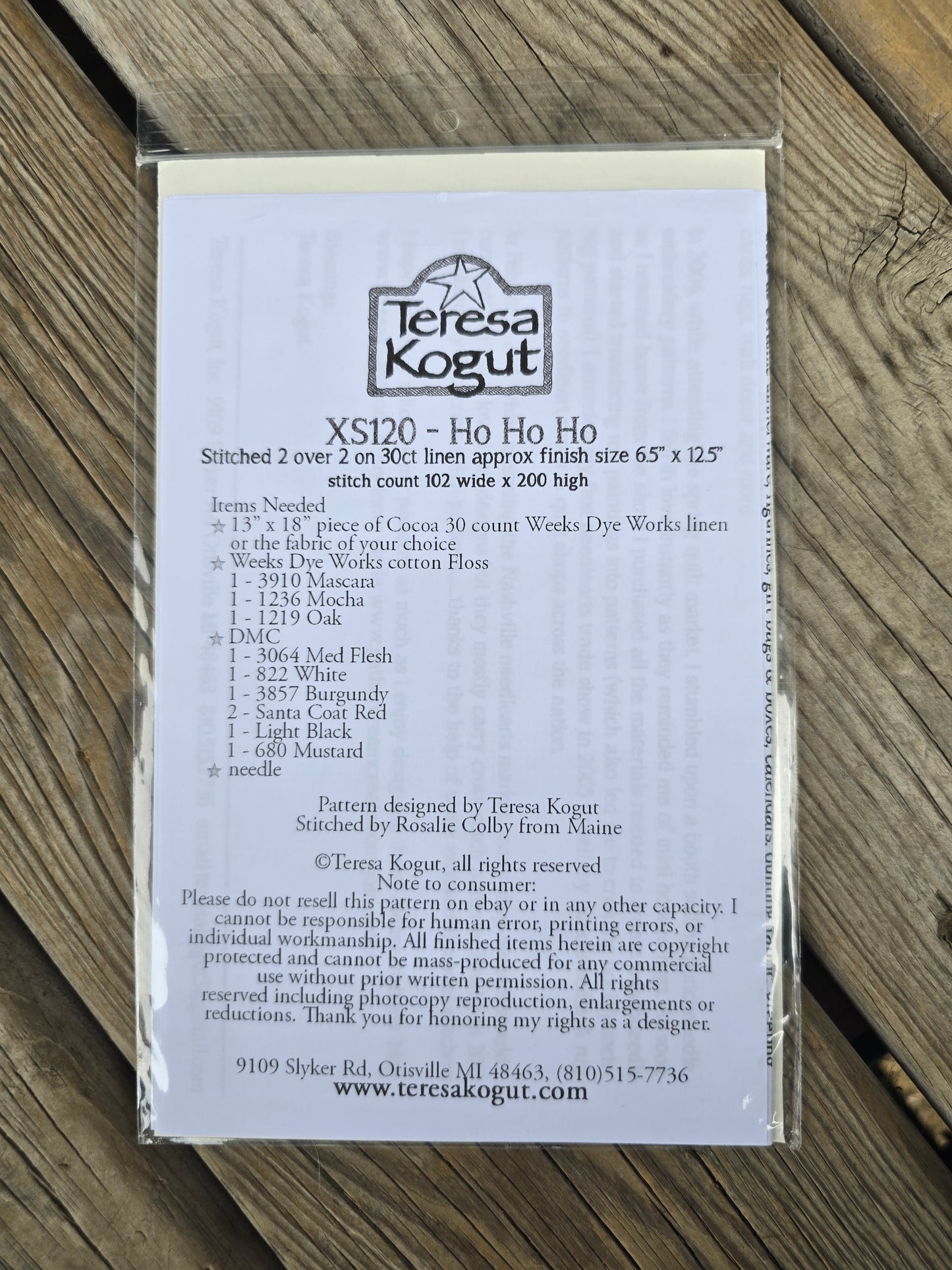 Teresa Kogut - Ho Ho Ho - Cross Stitch Pattern