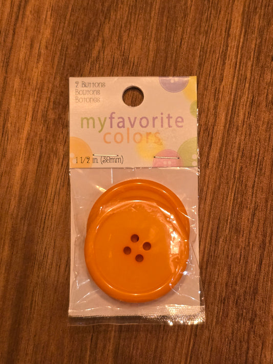 My Favorite Colors - Large Round Orange Buttons