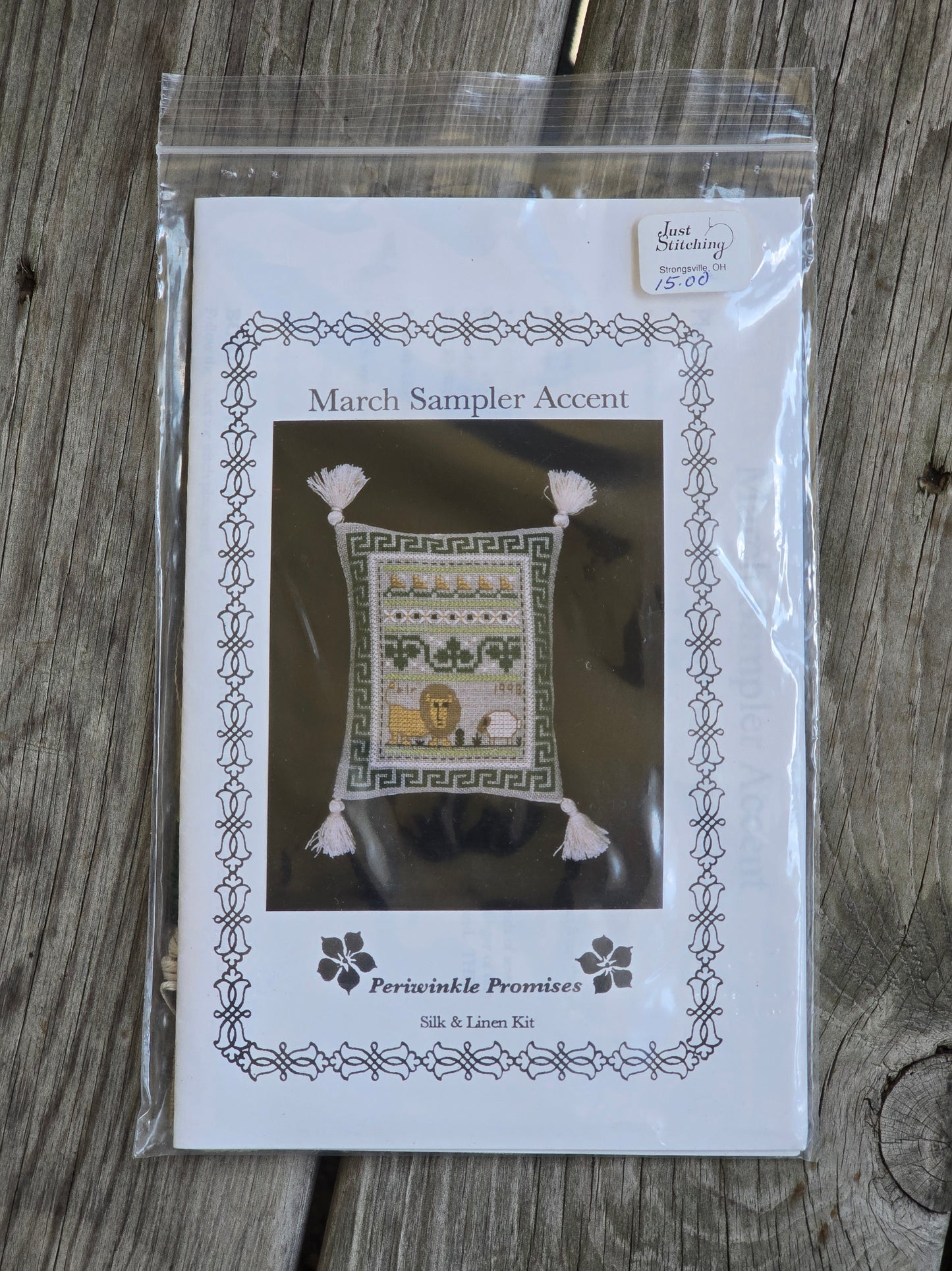 Periwinkle Promises - March Sampler Accent - Sampler Accents - Cross Stitch Kit