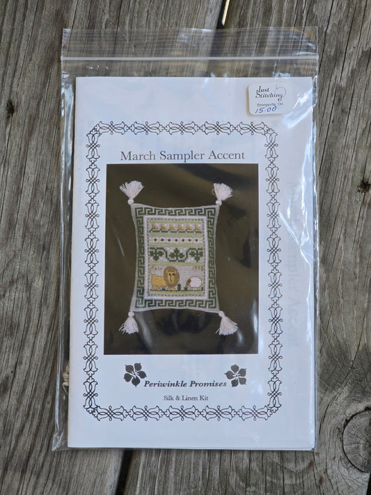 Periwinkle Promises - March Sampler Accent - Sampler Accents - Cross Stitch Kit