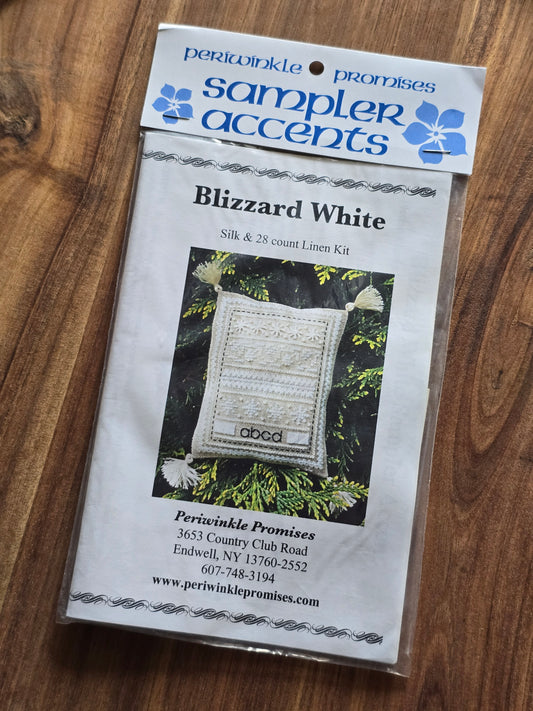Periwinkle Promises - Sampler Accents - Blizzard White Sampler Accents - Cross Stitch Kit