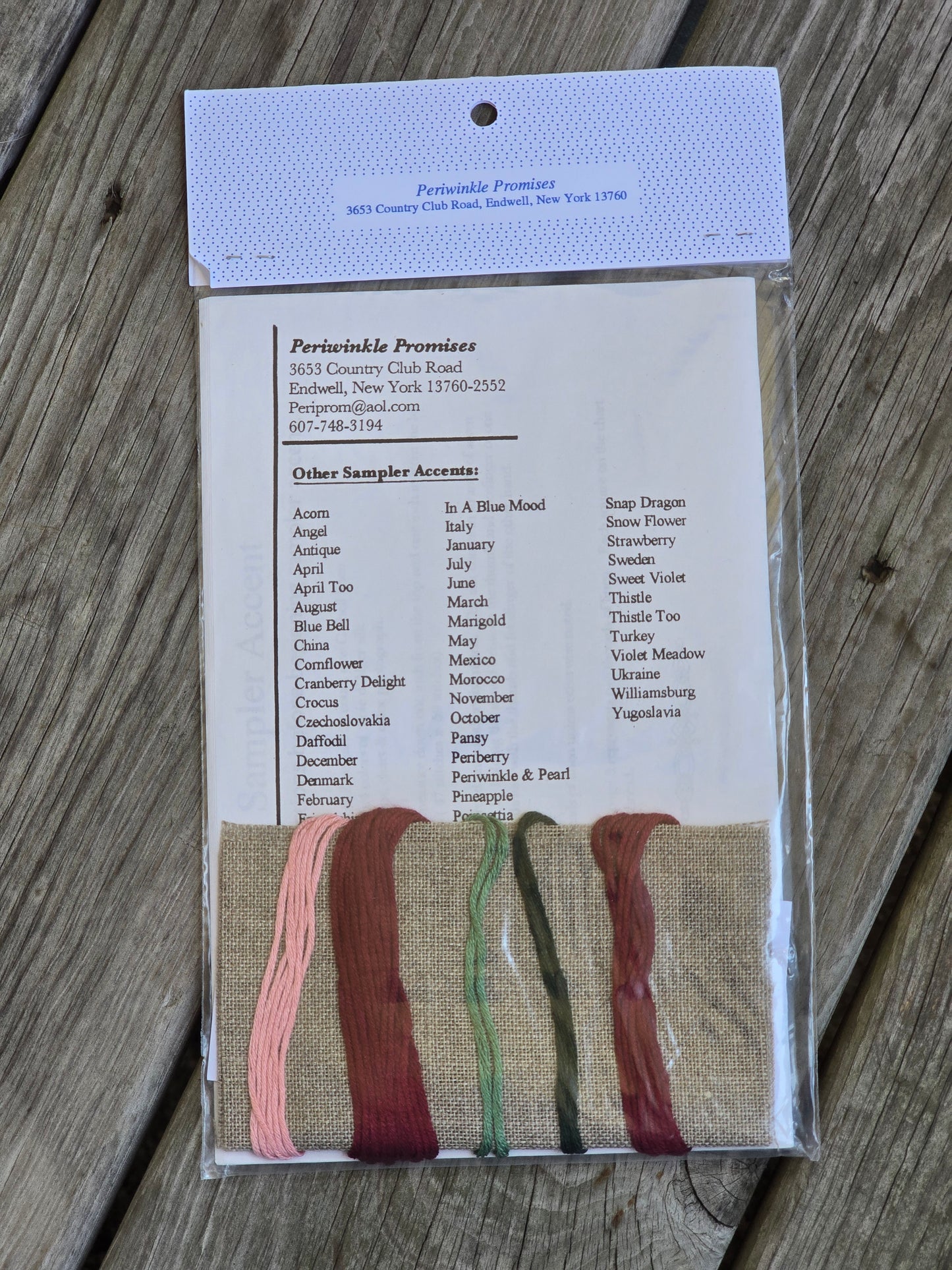Periwinkle Promises - Sweden Sampler Accent - Sampler Accents - Cross Stitch Kit