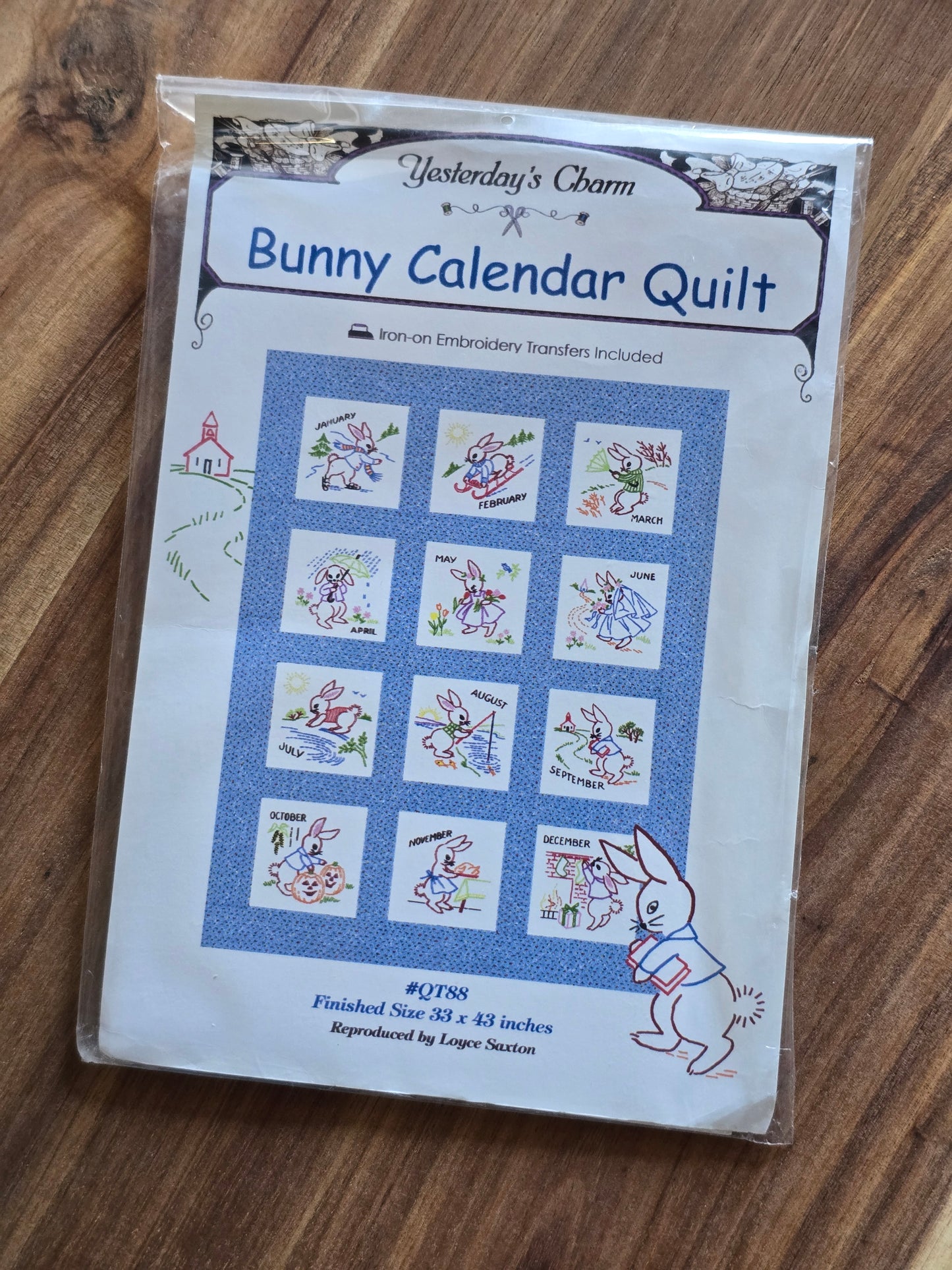Yesterday's Charm - Bunny Calendar Quilt - Quilt Pattern