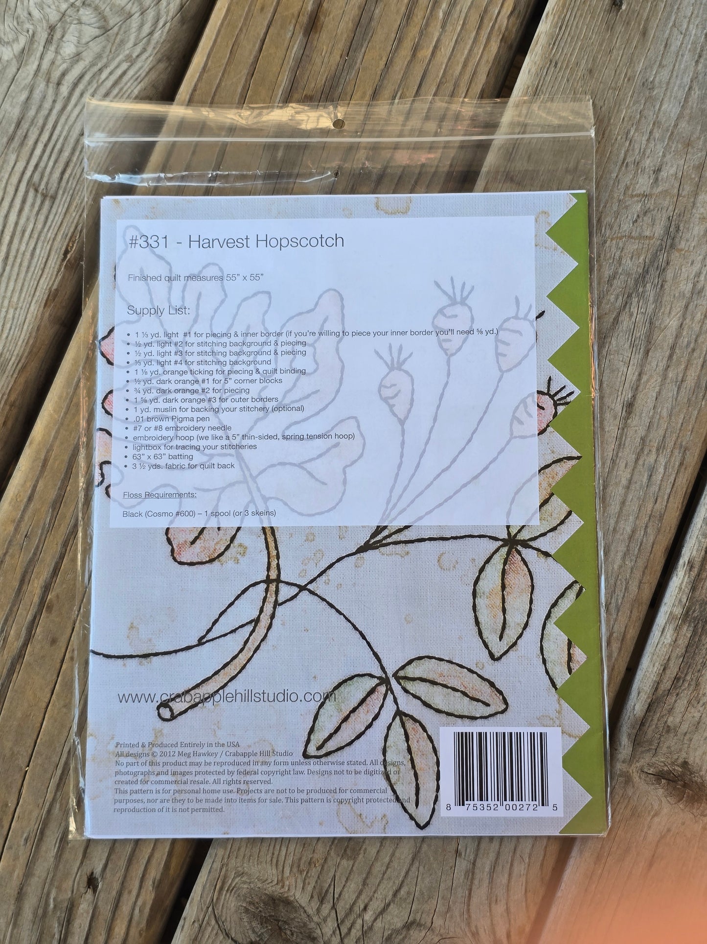 Crab-apple Hill - Harvest Hopscotch - Quilt Pattern