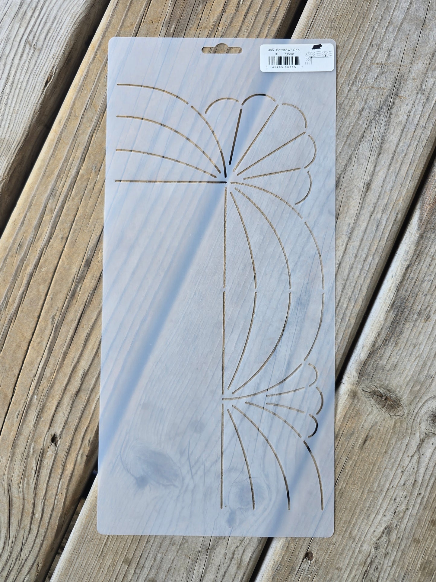 Border with Corner - 345 - Quilting Stencil