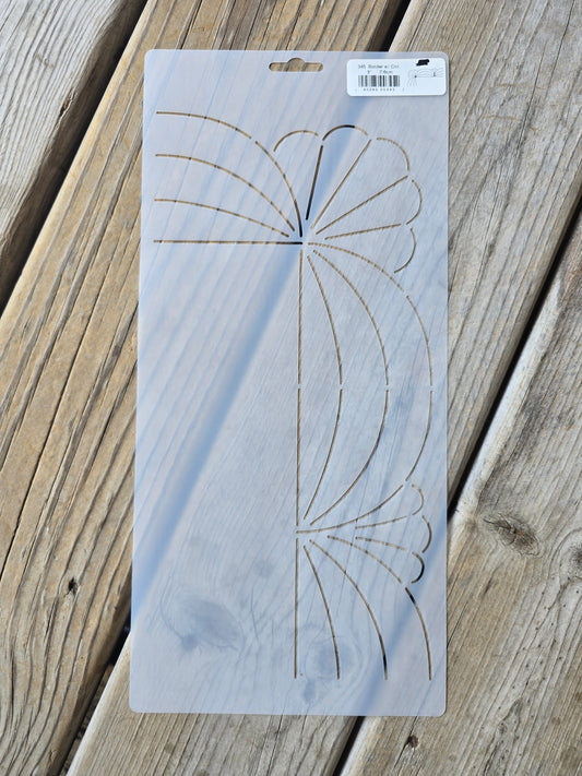Border with Corner - 345 - Quilting Stencil