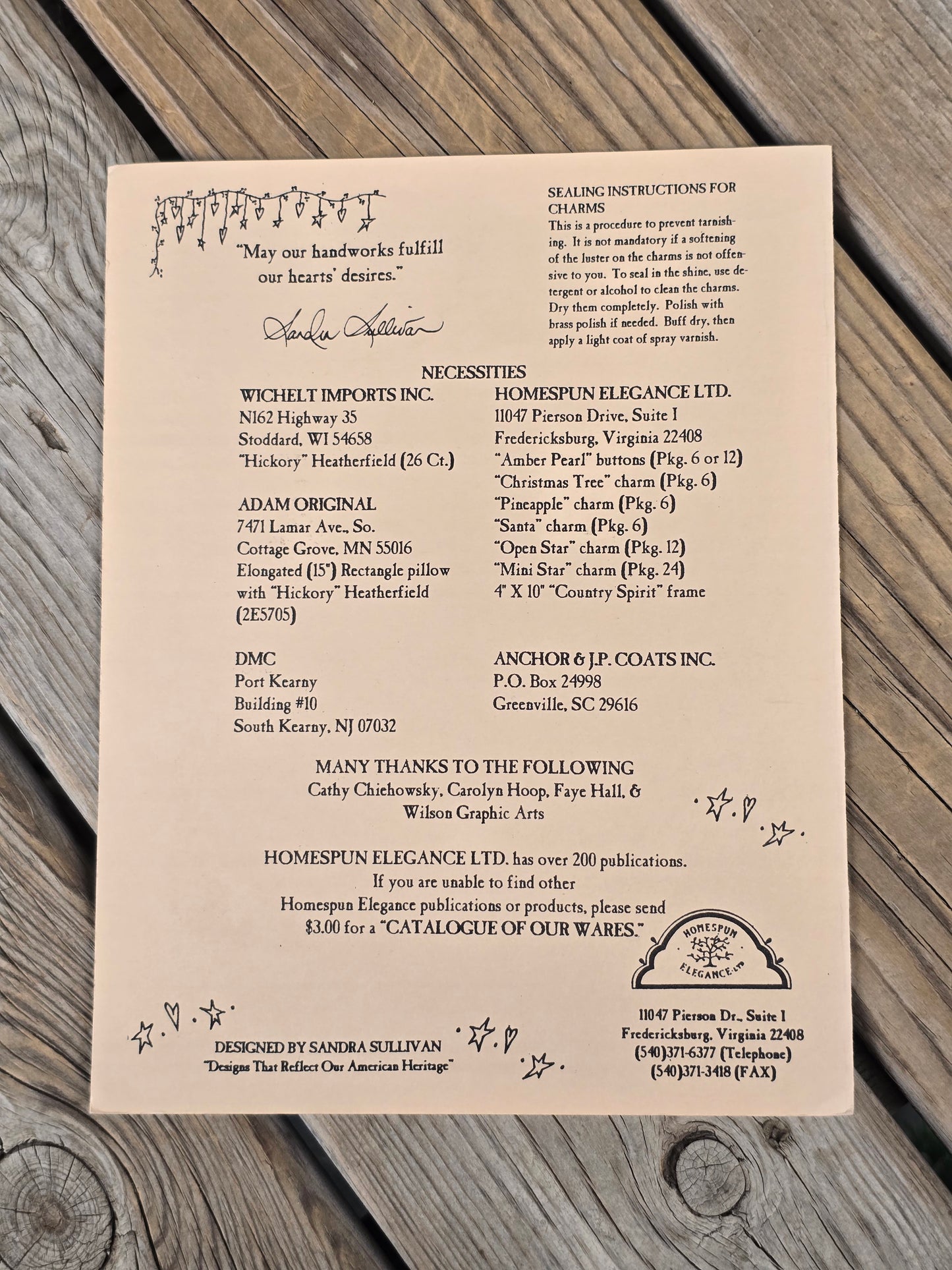 Homespun Elegance - Palin & Fancy Collection - Feathertree House - Cross Stitch Pattern