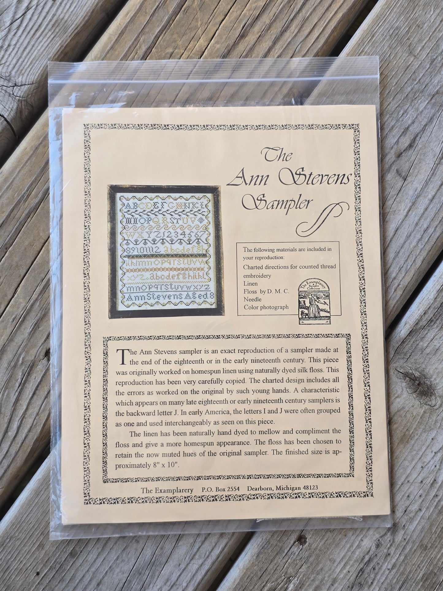 The Examplarery - The Ann Steven's Sampler - Cross Stitch Pattern