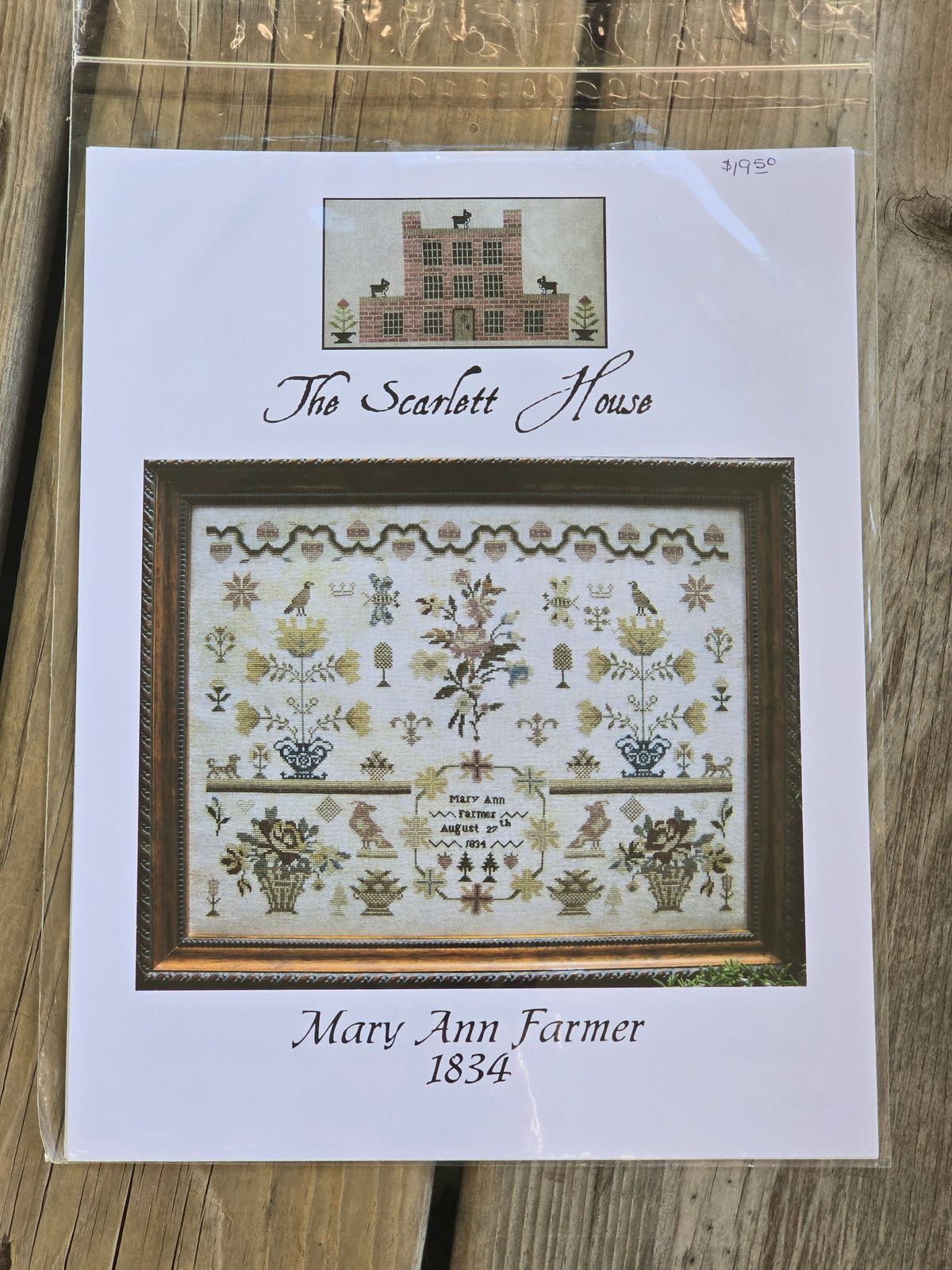 The Scarlett House - Mary Ann Farmer 1834 - Cross Stitch Pattern