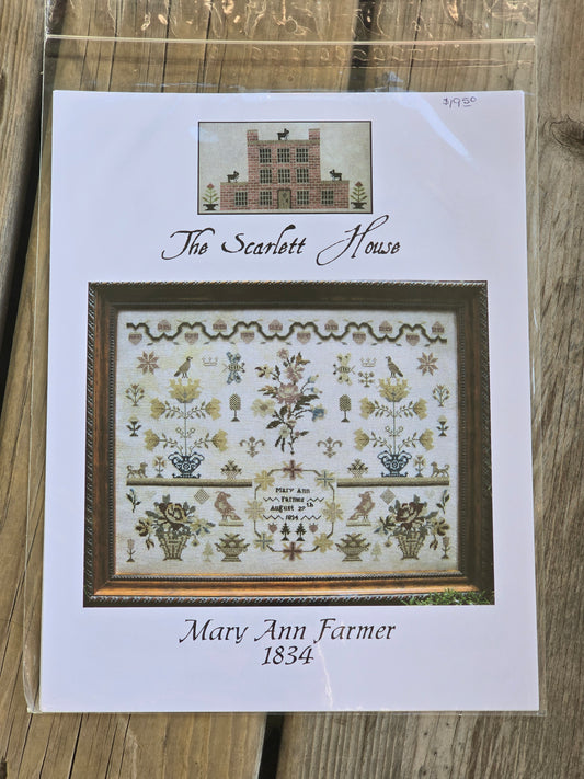 The Scarlett House - Mary Ann Farmer 1834 - Cross Stitch Pattern