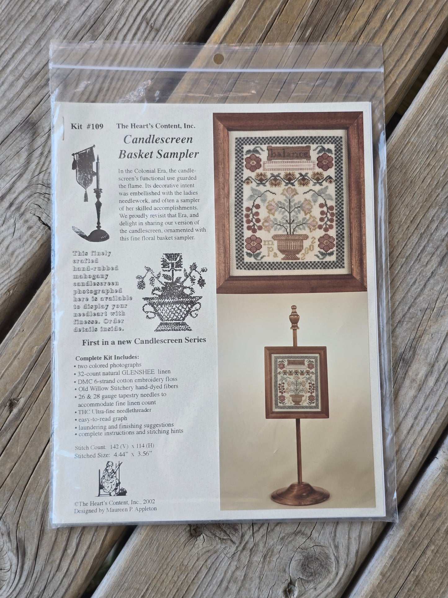 The Heart's Content, Inc. - Candlescreen Basket Sampler - Cross Stitch Kit
