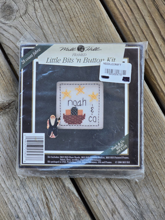 Mill Hill - Noah - Framed Little Bits 'n Button Kit - Cross Stitch Kit