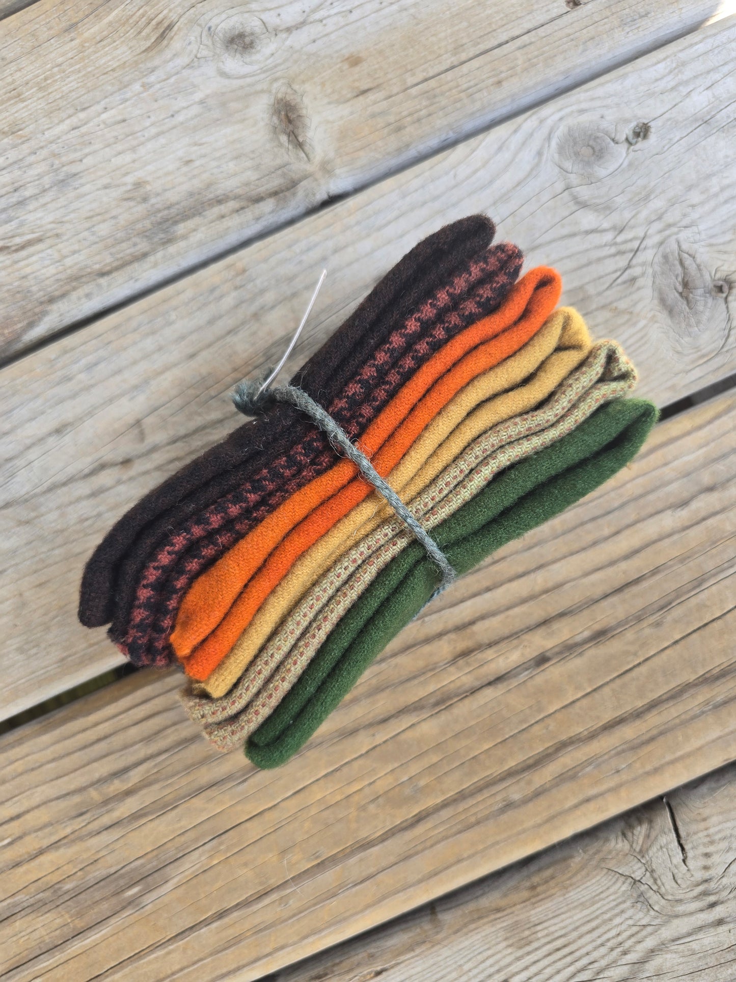 Petals and Blooms - Hand Dyed Wool Bundle - Fat Sixteenths - Fall Muted