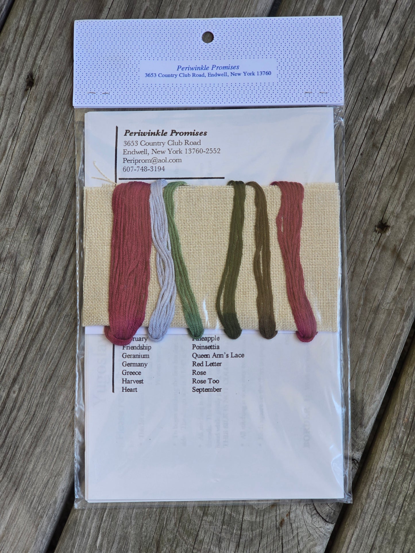 Periwinkle Promises - Yugoslavia Sampler Accent - Sampler Accents - Cross Stitch Kit