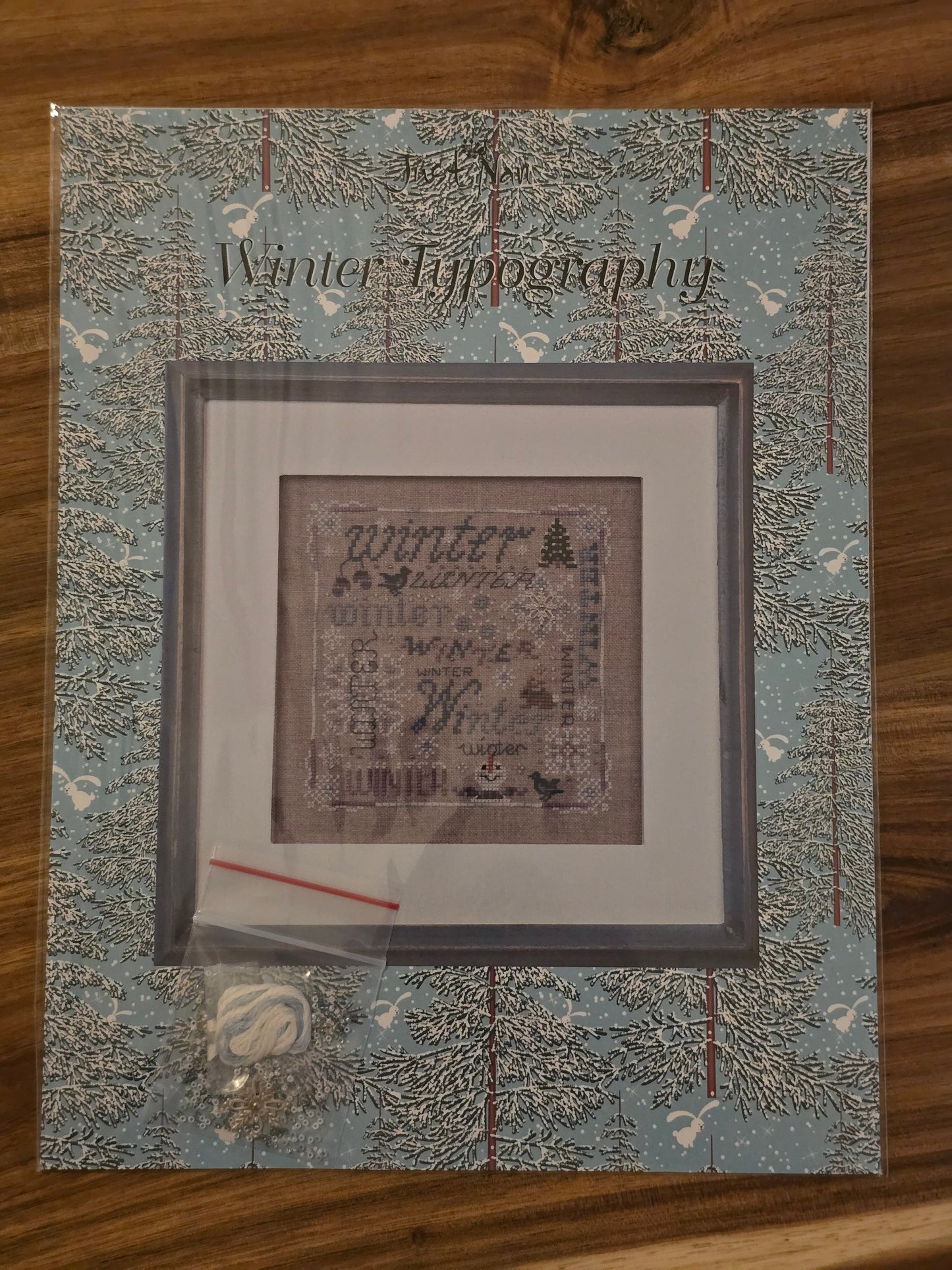 Just Nan - Winter Typography - Cross Stitch Pattern