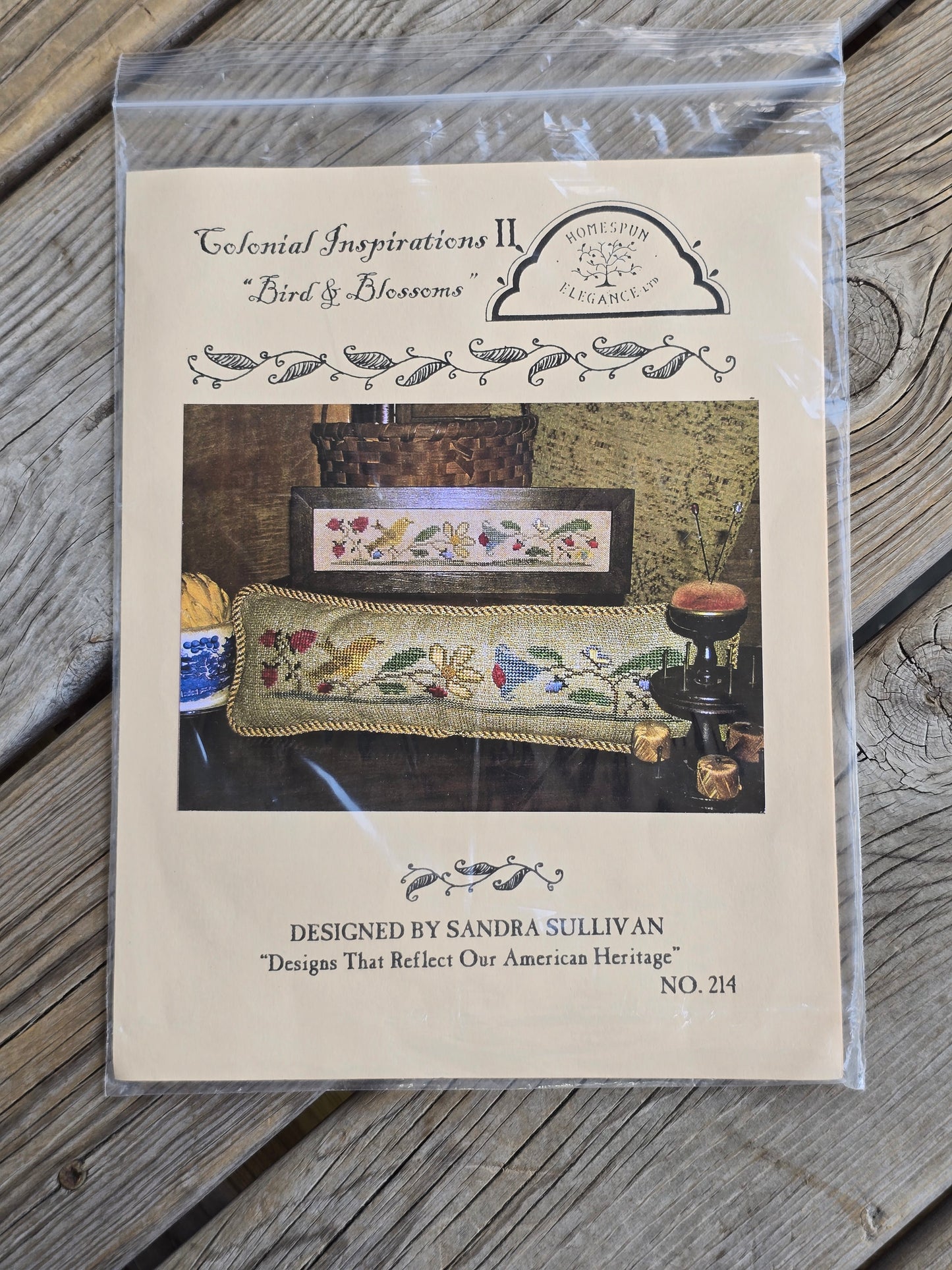 Homespun Elegance - Colonial Inspirations II - Bird & Blossoms - Cross Stitch Kit