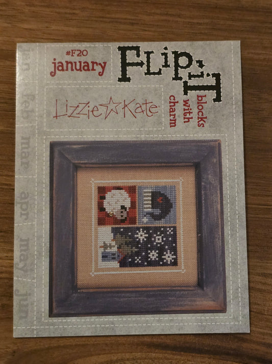 Lizzie Kate - Flip It - Blocks with Charm - January - F20 - Cross Stitch Pattern
