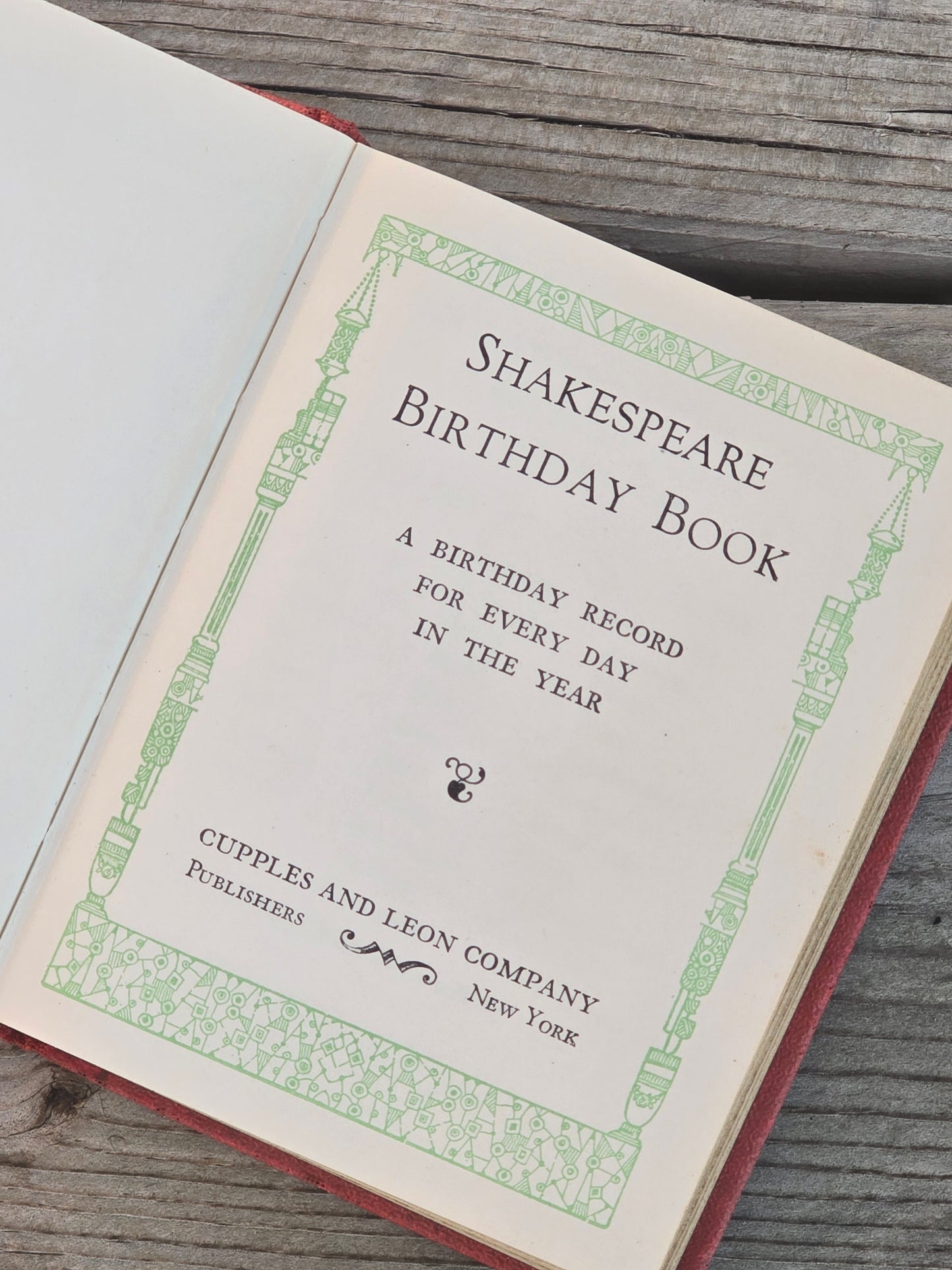 Shakespeare Birthday Book