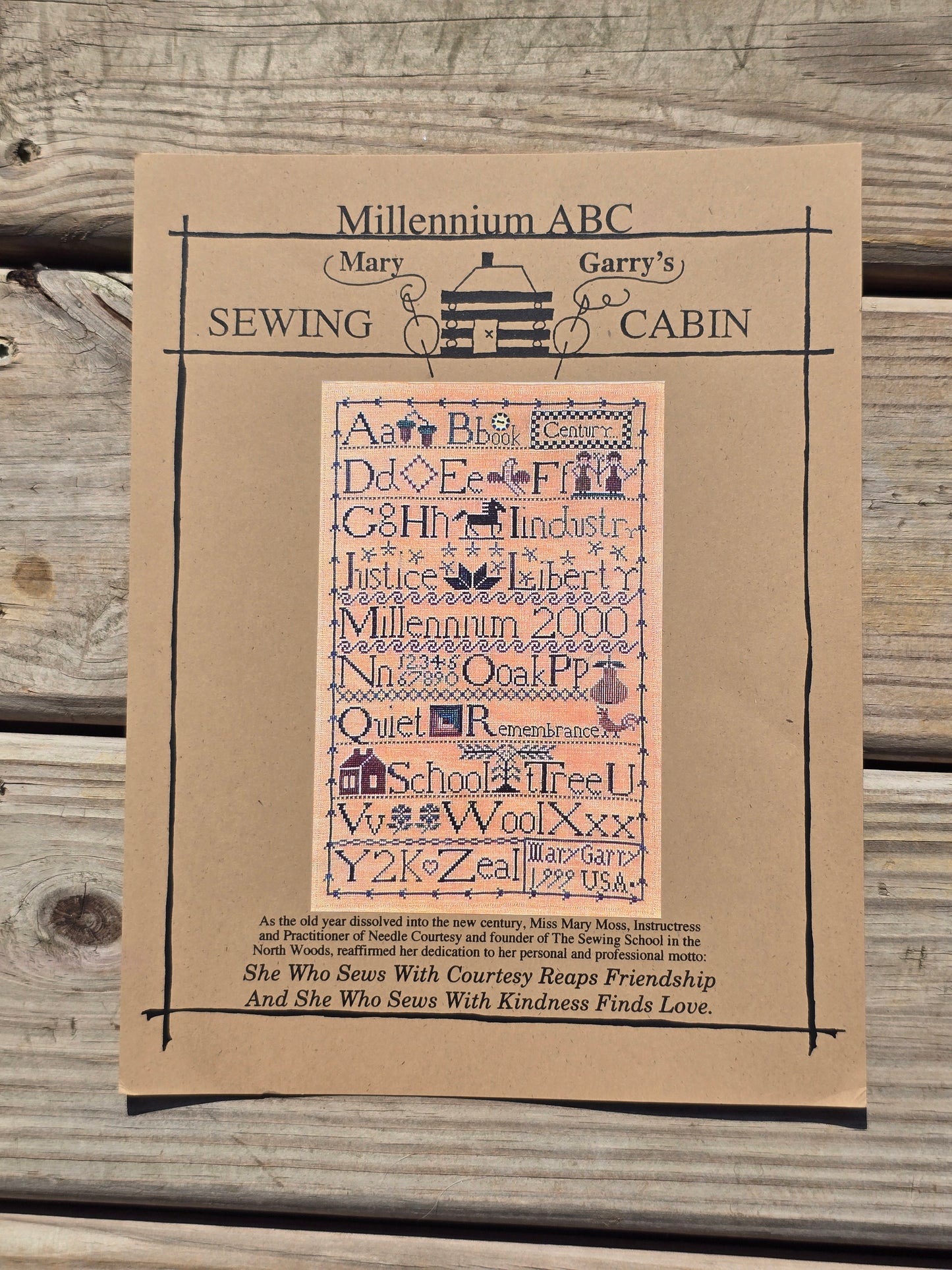 Mary Garry's Sewing Cabin - Millennium ABC - Cross Stitch Pattern