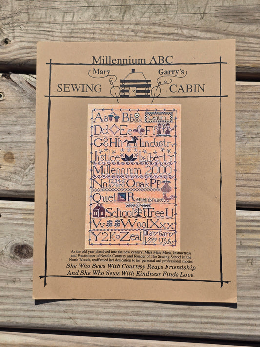 Mary Garry's Sewing Cabin - Millennium ABC - Cross Stitch Pattern