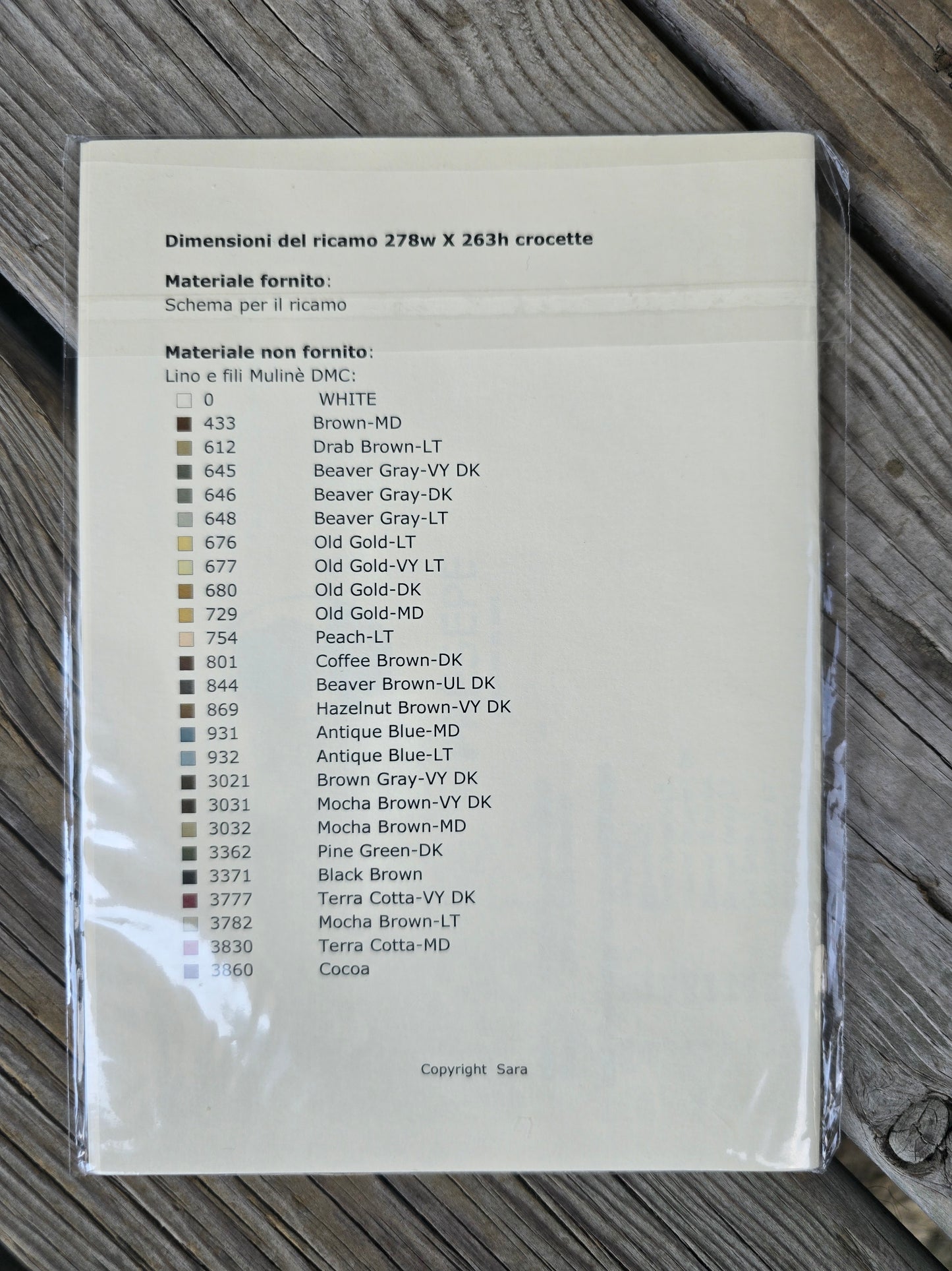 Sara - Presepe - Cross Stitch Pattern
