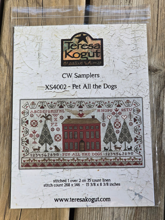 Teresa Kogut - CW Samplers - Pet All the Dogs - Cross Stitch Pattern