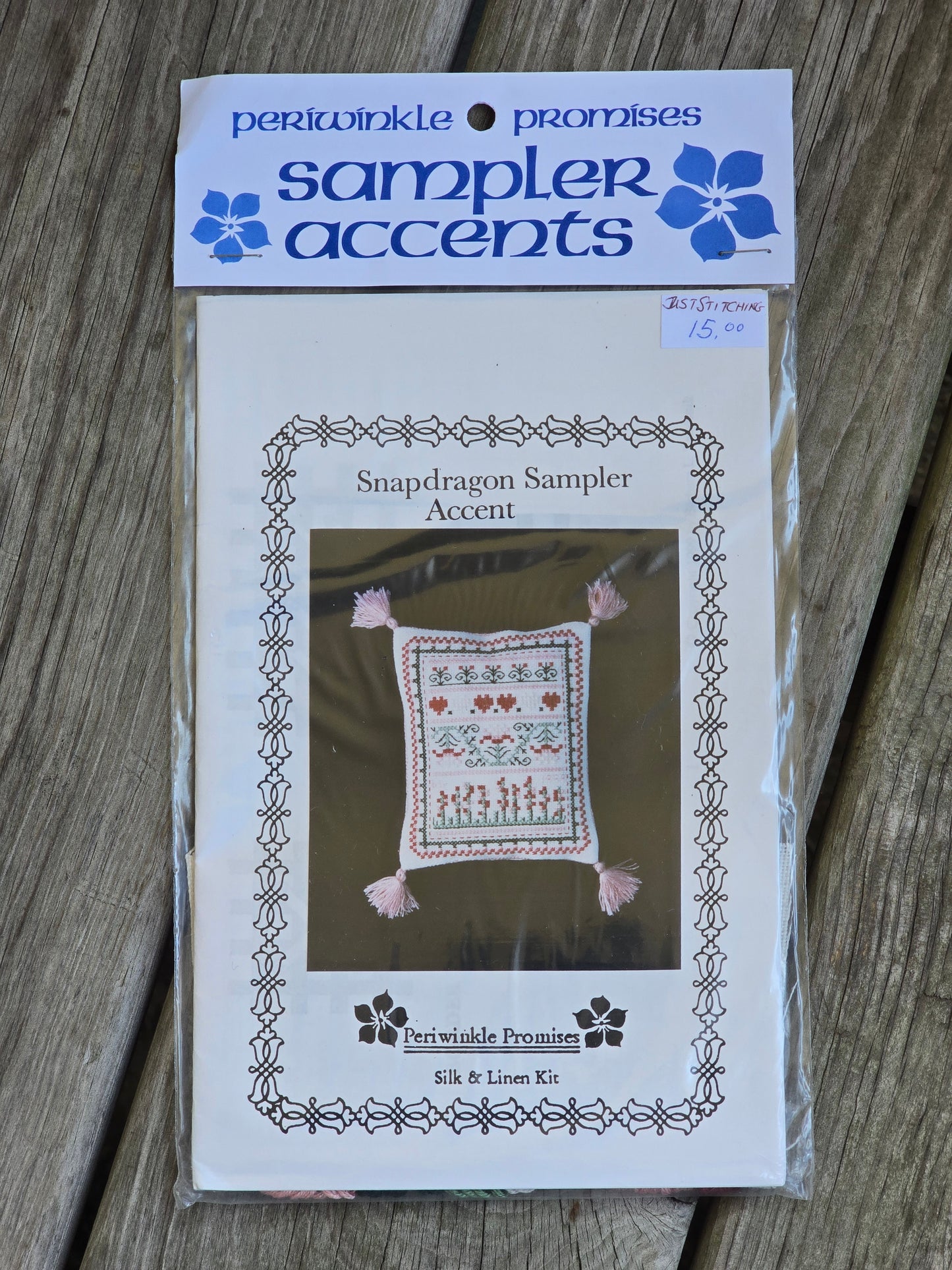 Periwinkle Promises - Snapdragon Sampler Accent - Sampler Accents - Cross Stitch Kit