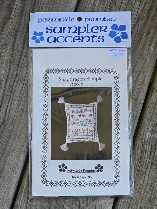 Periwinkle Promises - Snapdragon Sampler Accent - Sampler Accents - Cross Stitch Kit