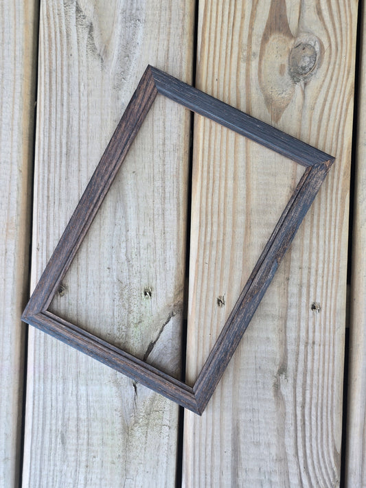 Brown Wooden Picture Frame - 5.75” x 8.5” - Home Decor