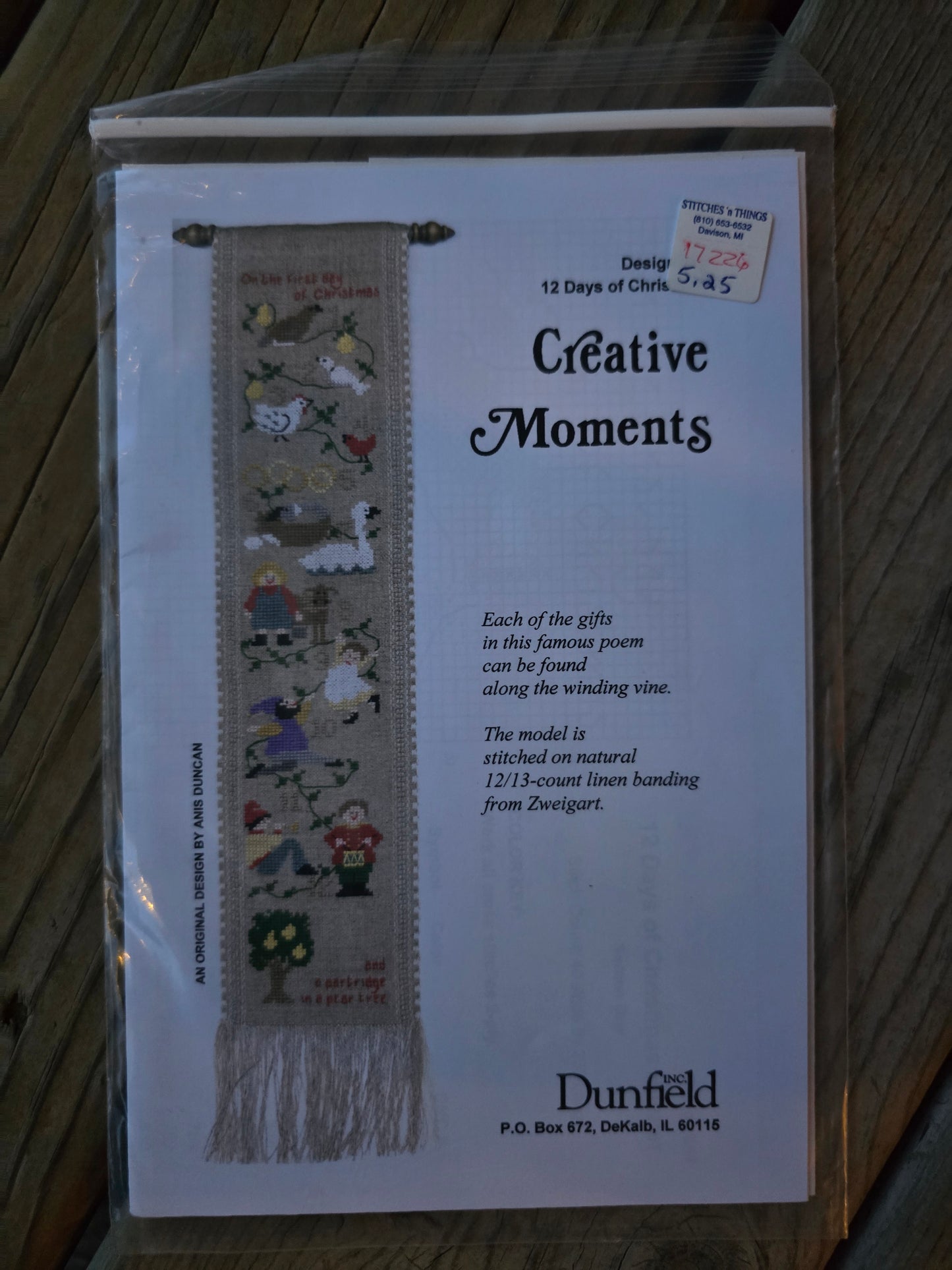 Dunfield, Inc. - Creative Moments - 12 Days of Christmas- Cross Stitch Pattern