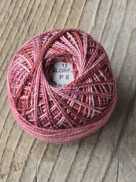 Valdani - Perle Cotton - Hand-Dyed - Size 12 - #P8 - Thread