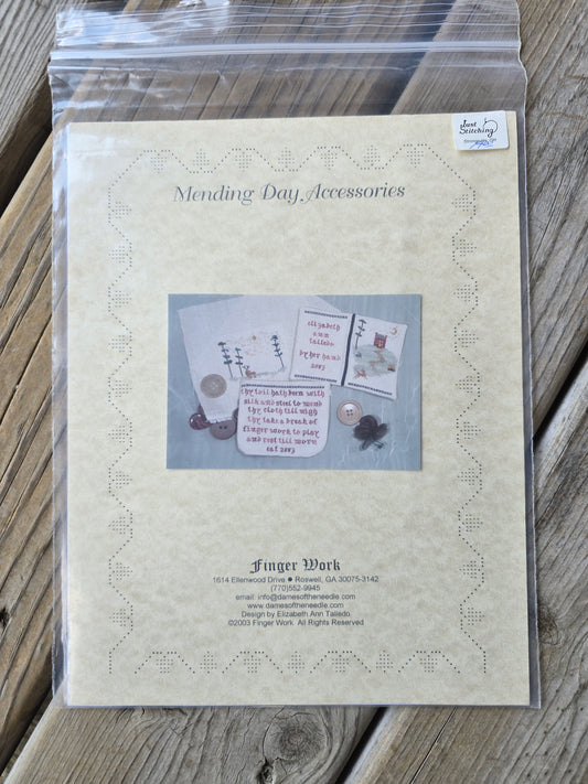Finger Work - Mending Day Accessories -Cross Stitch Pattern