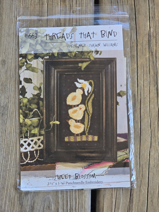 Threads That Bind - Sweet Blossom - Embroidery - Punchneedle Pattern