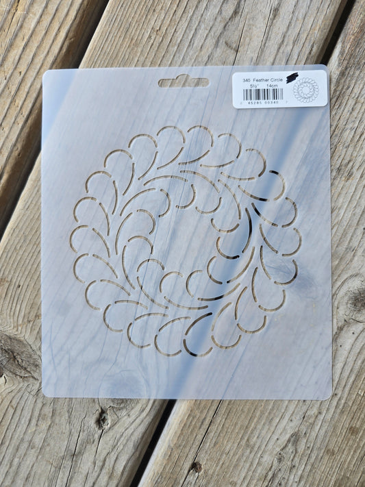 Feather Circle - 340 - Quilting Stencil