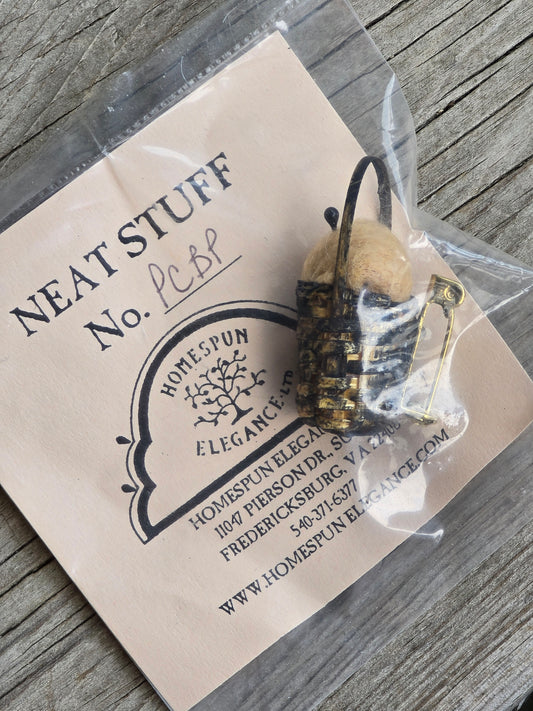 Homespun Elegance - Neat Stuff - Basket Pin Pincushion