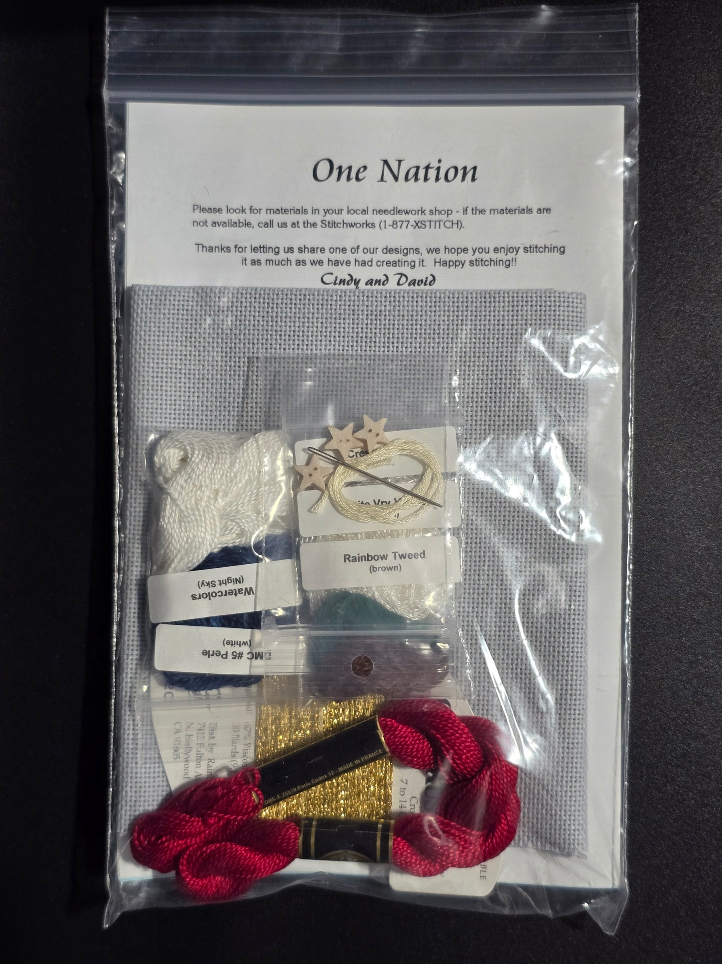The Stitchworks - Fibers-n-Stuff - One Nation Kit