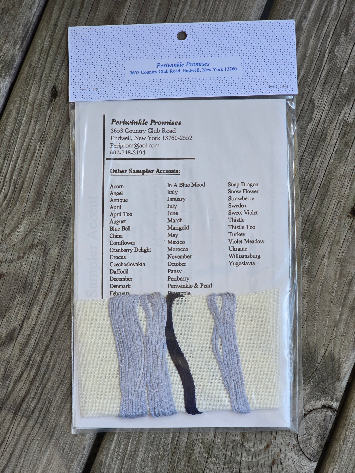 Periwinkle Promises - Italy Sampler Accent - Sampler Accents - Cross Stitch Kit