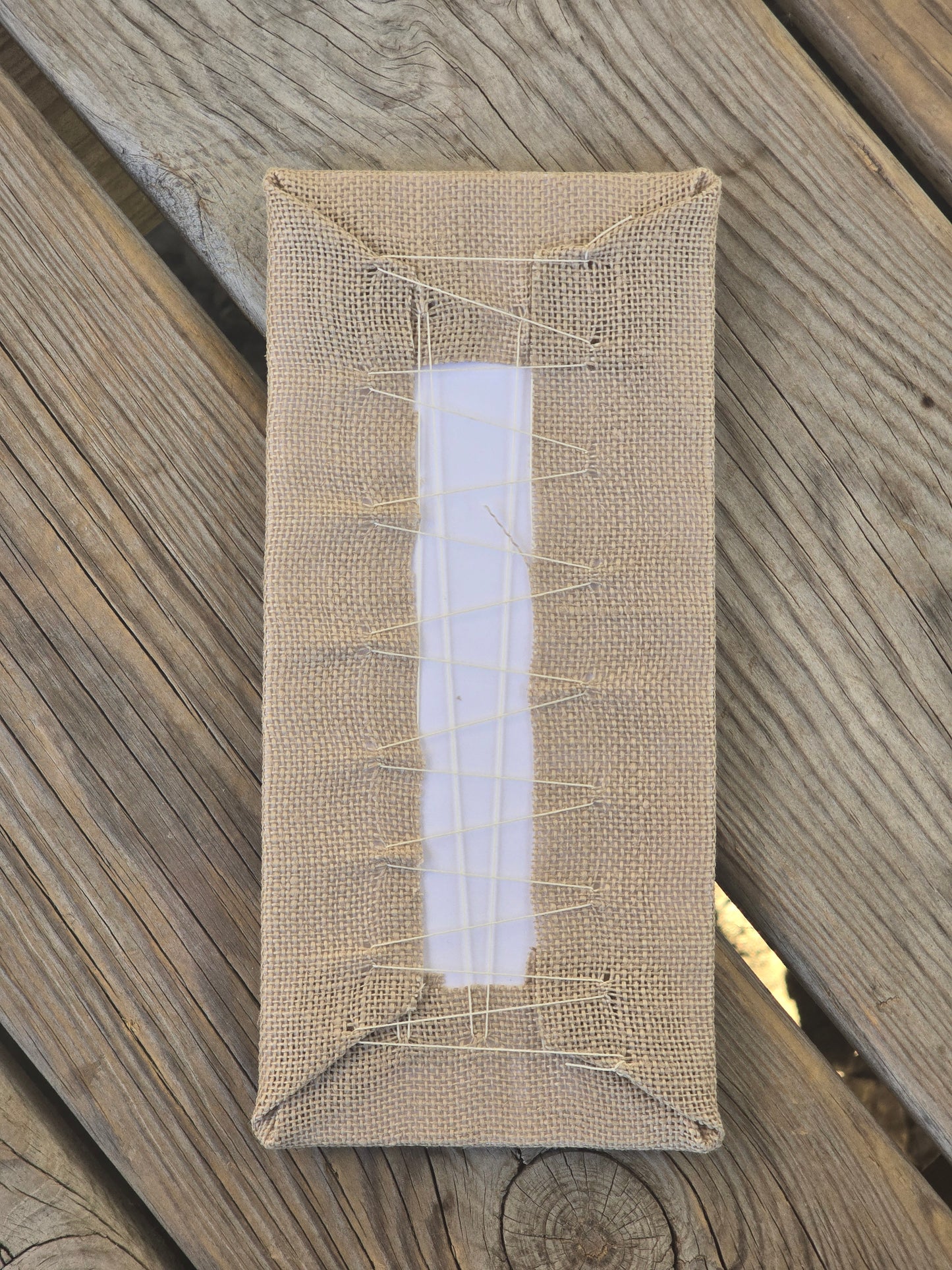 Bent Creek - Santa Reindeer Zipper - Completed Cross Stitch