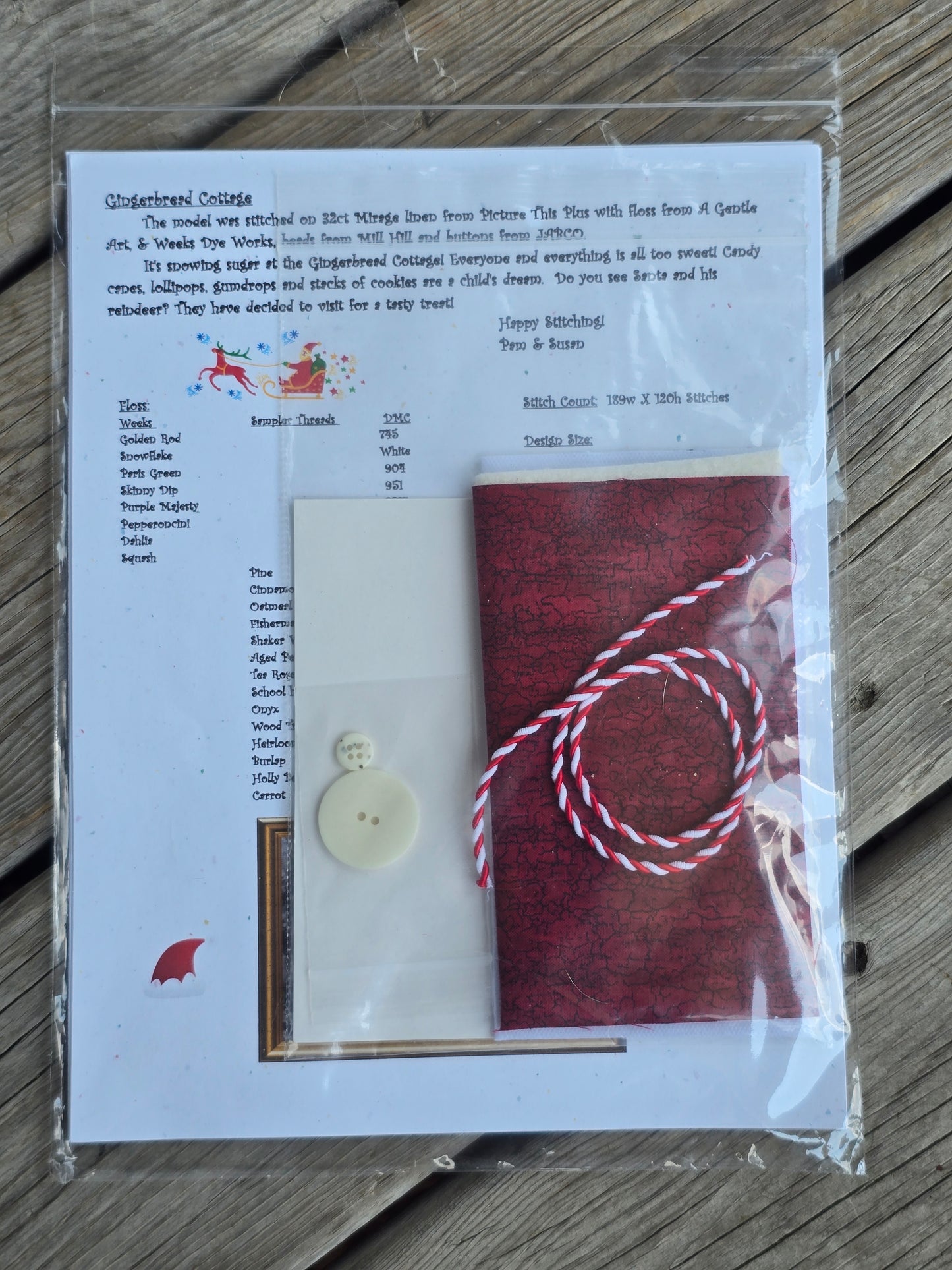 Praiseworthy Stitches - Gingerbread Cottage Drum - Cross Stitch Pattern