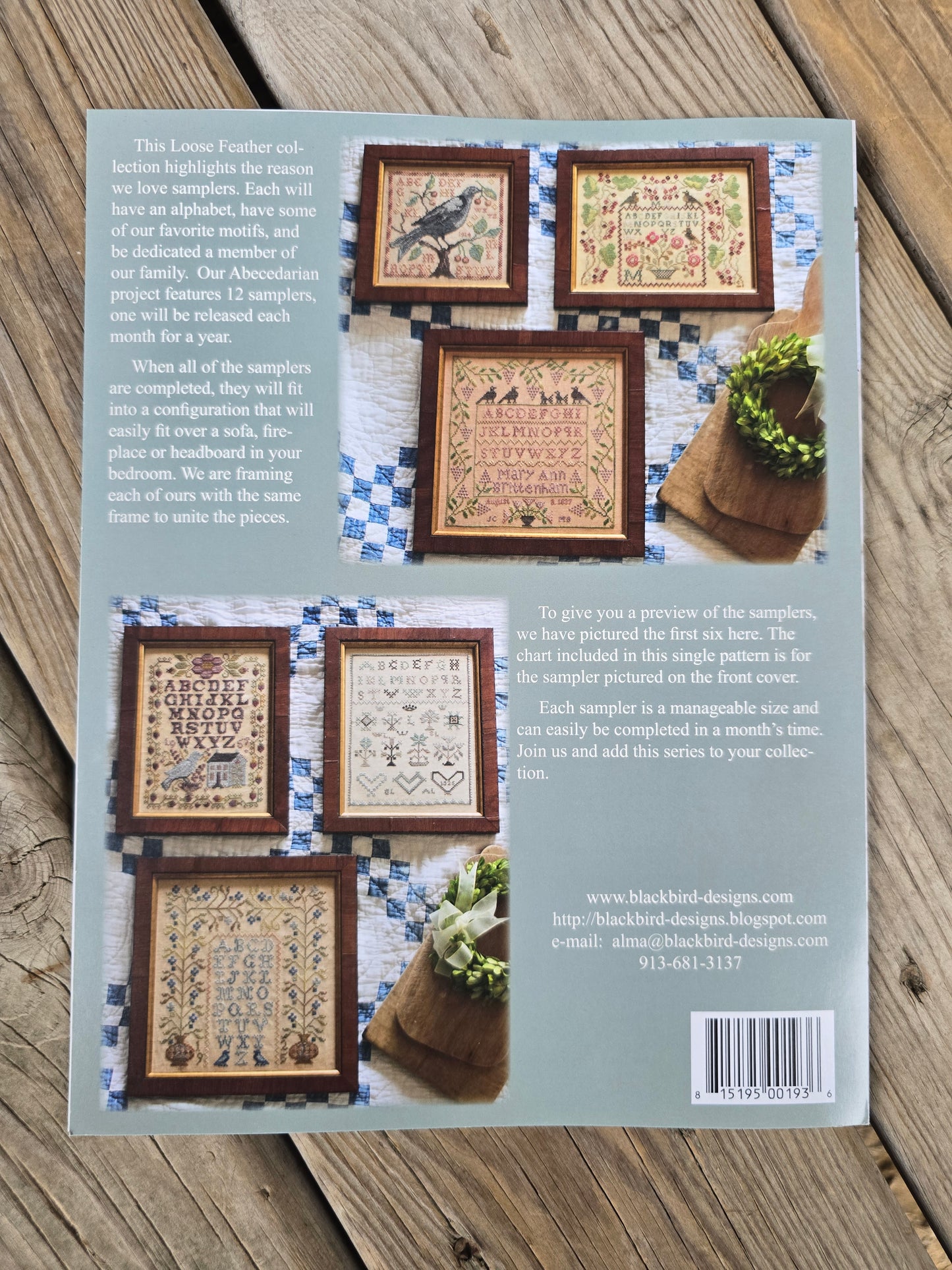 Blackbird Designs - Mother's Day - Loose Feathers Abecedarian Series - Ten - Cross Stitch Pattern