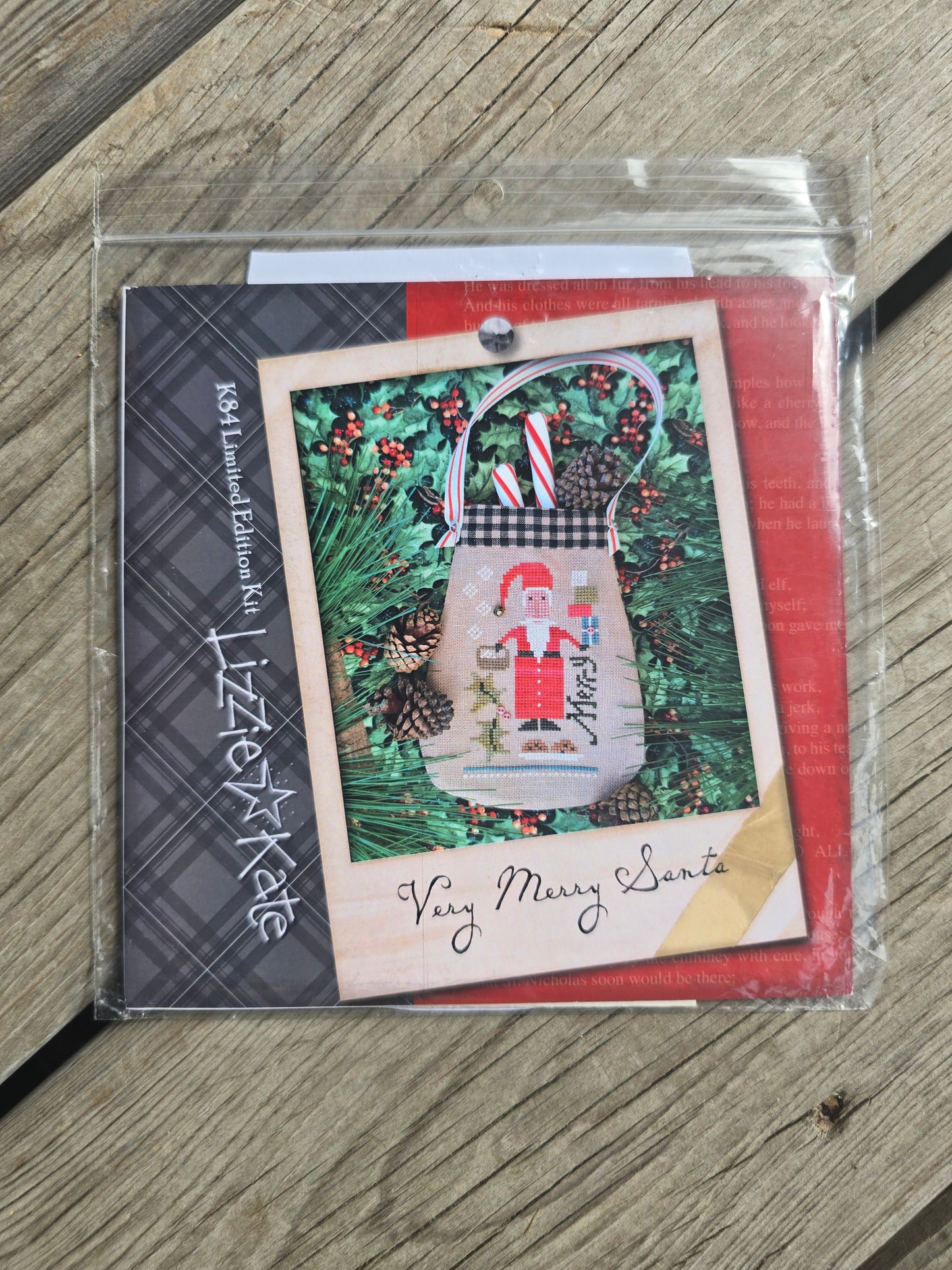 Lizzie Kate - Very Merry Santa - Limited Edition - Cross Stitch Pattern